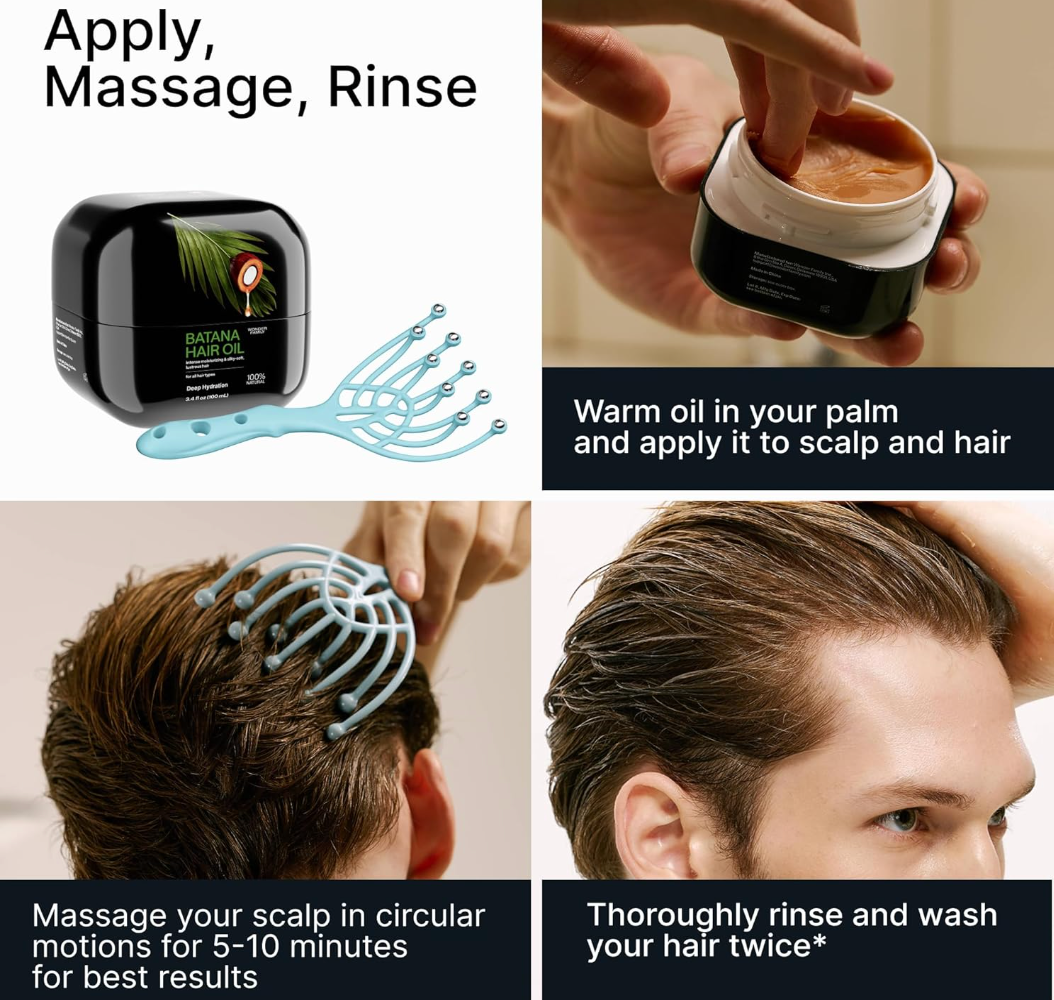 Close-up detail of the scalp massager scrubber's ergonomic grip and soft silicone bristles
