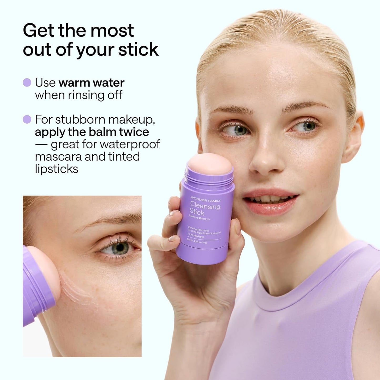 Gentle Cleansing Stick | Makeup Remover Gel Balm (Travel Size)